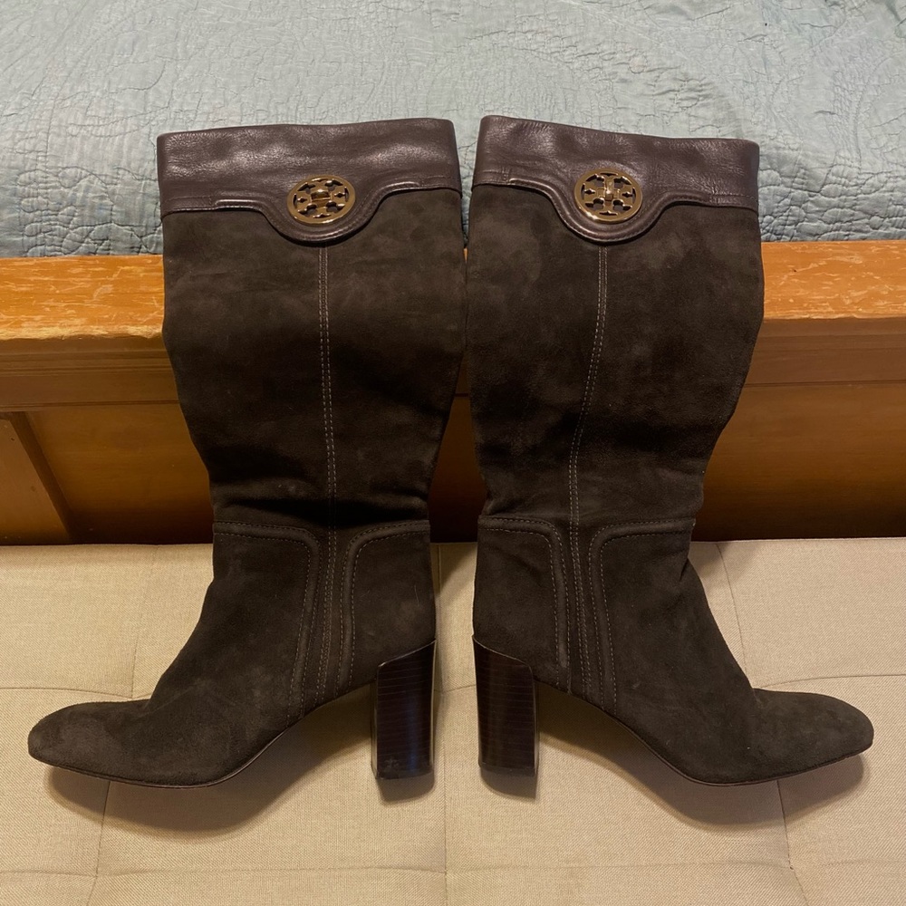 Leather and suede Tory Burch boots